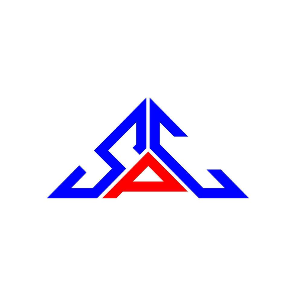 spc brief logo creatief ontwerp met vector grafisch, spc gemakkelijk en modern logo in driehoek vorm geven aan.