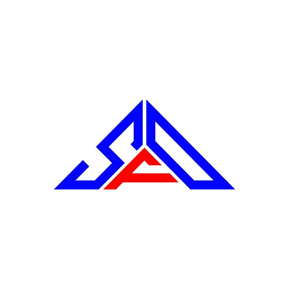 sfd brief logo creatief ontwerp met vector grafisch, sfd gemakkelijk en modern logo in driehoek vorm geven aan.