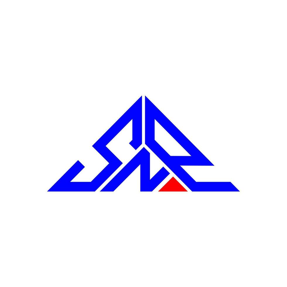 snp brief logo creatief ontwerp met vector grafisch, snp gemakkelijk en modern logo in driehoek vorm geven aan.