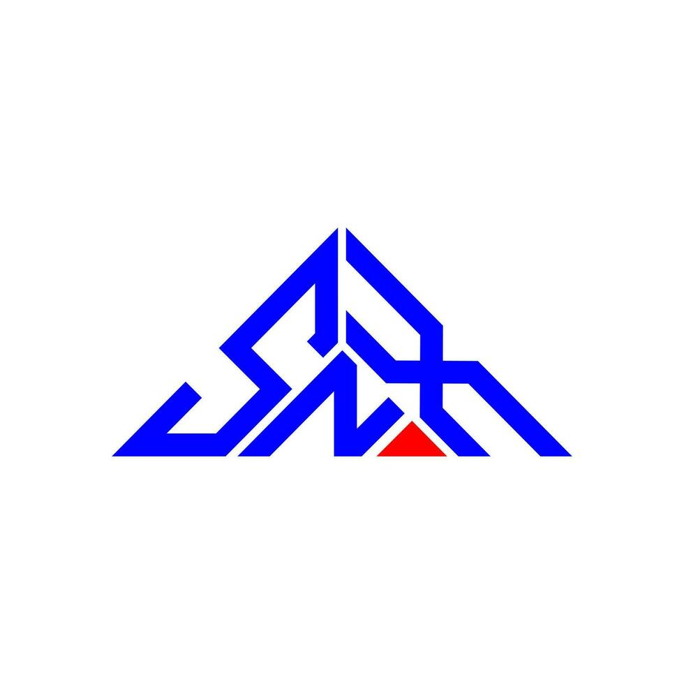 snx brief logo creatief ontwerp met vector grafisch, snx gemakkelijk en modern logo in driehoek vorm geven aan.