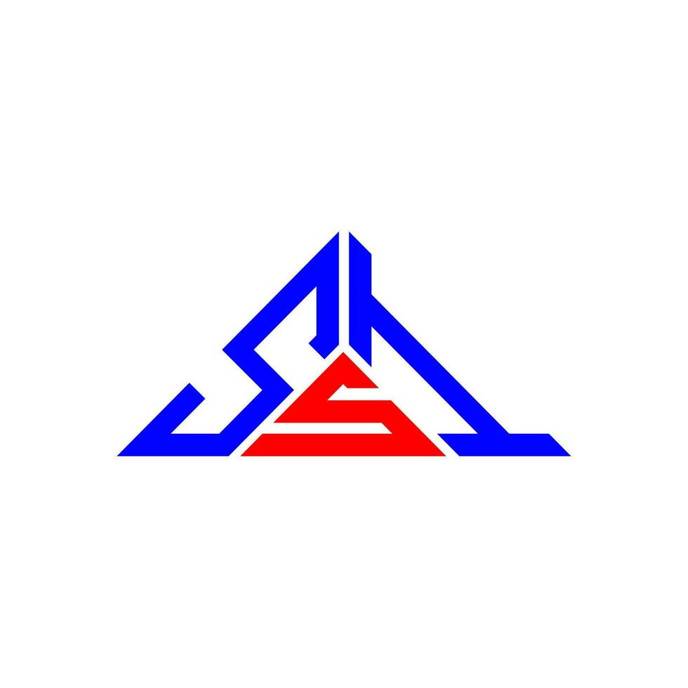 ssi brief logo creatief ontwerp met vector grafisch, ssi gemakkelijk en modern logo in driehoek vorm geven aan.