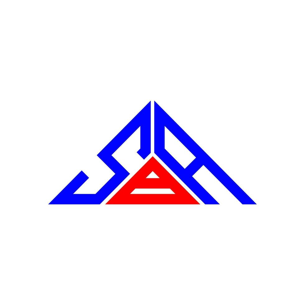 sba brief logo creatief ontwerp met vector grafisch, sba gemakkelijk en modern logo in driehoek vorm geven aan.