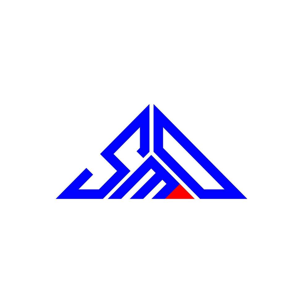 smd brief logo creatief ontwerp met vector grafisch, smd gemakkelijk en modern logo in driehoek vorm geven aan.