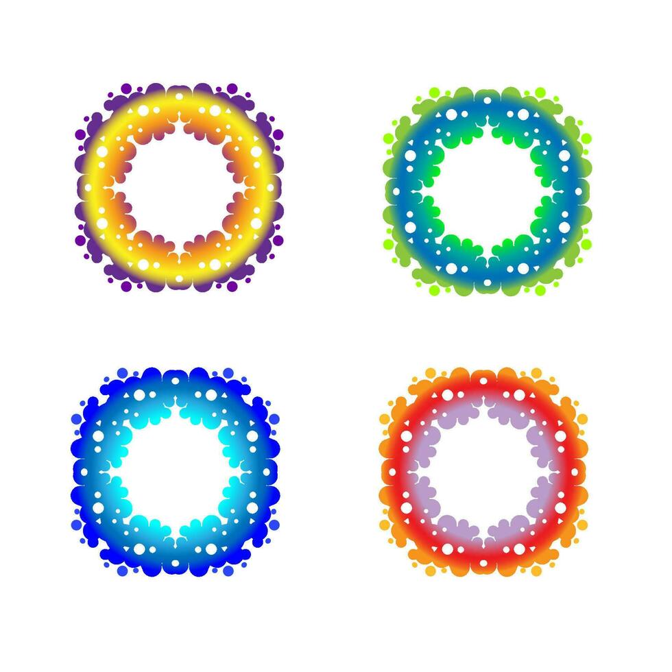 reeks van geïsoleerd cirkel ornamenten, volk borduurwerk geïsoleerd Aan wit achtergrond vector