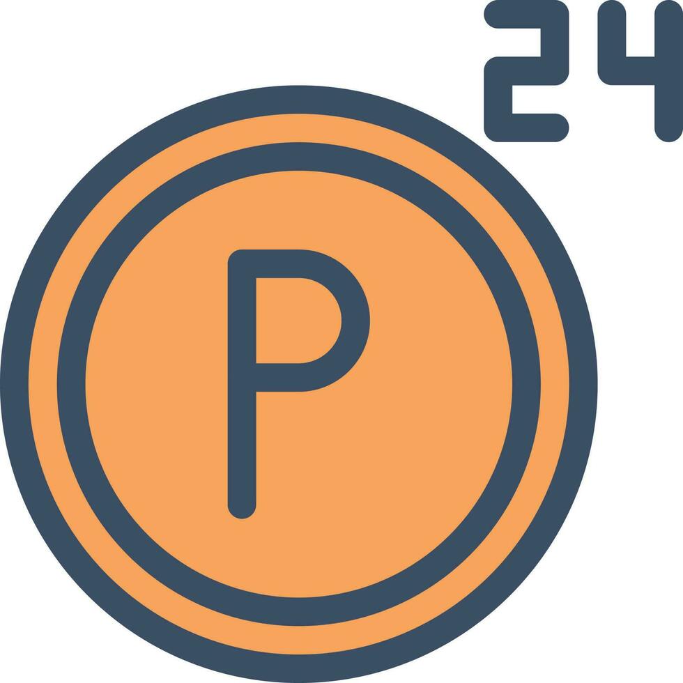 parkeren 24 uur vector illustratie Aan een achtergrond.premium kwaliteit symbolen.vector pictogrammen voor concept en grafisch ontwerp.
