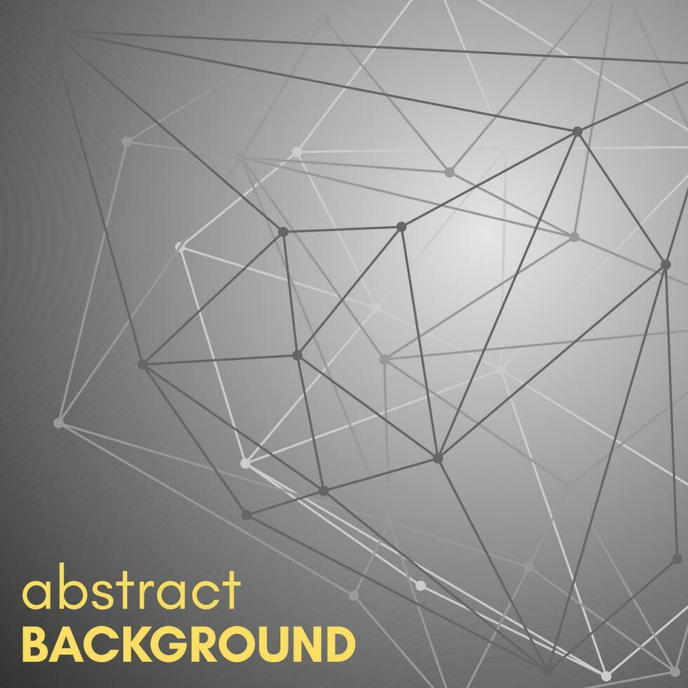 veelhoekige achtergrond met moleculair verbinding. molecuul en communicatie achtergrond. meetkundig grijs achtergrond. vector