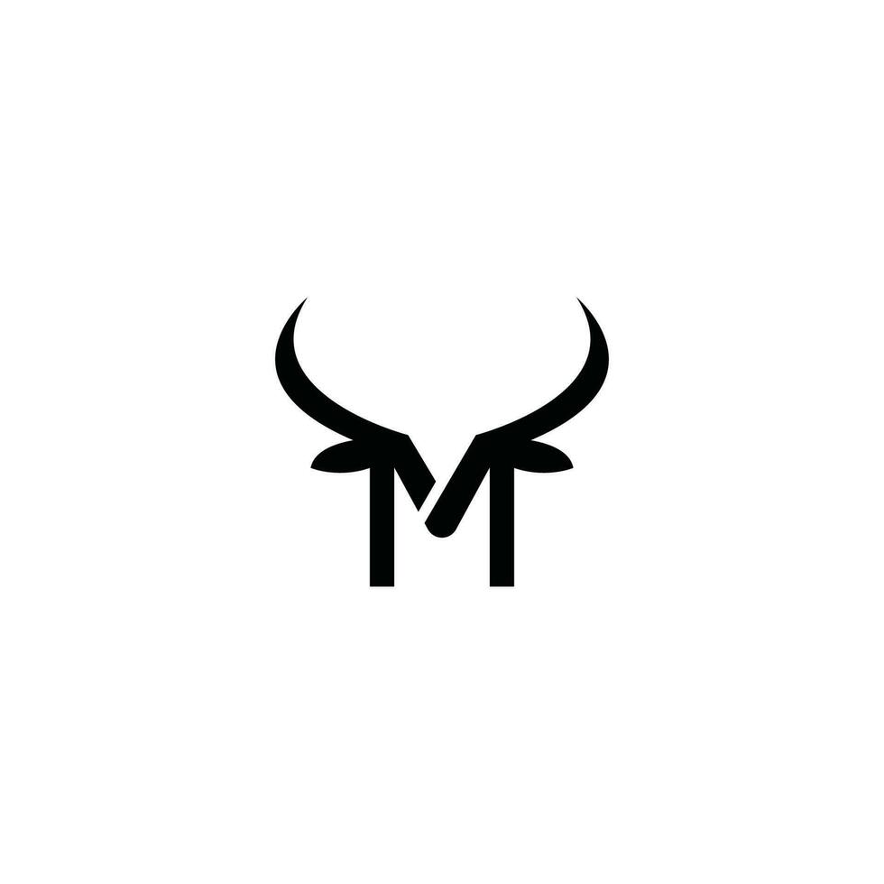 brief m stier logo vector