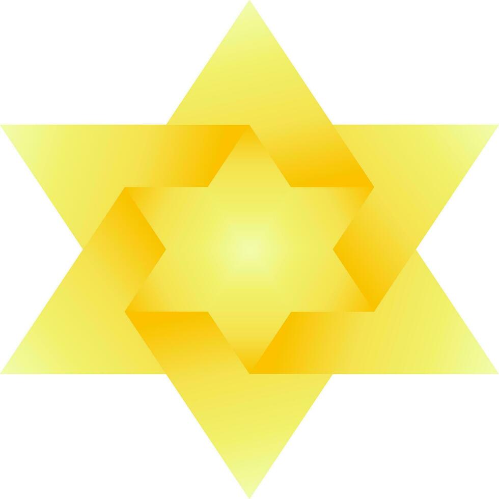gouden hexagram logo geïsoleerd vector illustratie. goud hexagram vector voor logo, icoon, symbool, bedrijf, ontwerp of decoratie. gouden zeshoek ster