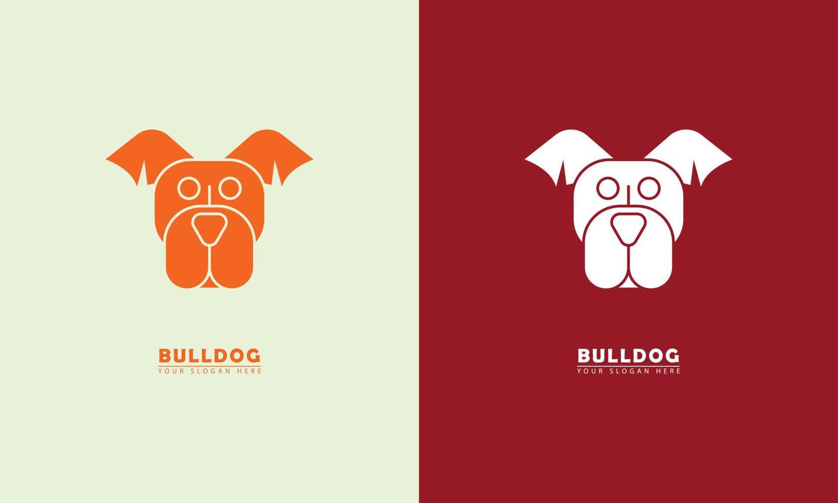 abstract bulldog logo hoofd vector uniek logo icoon