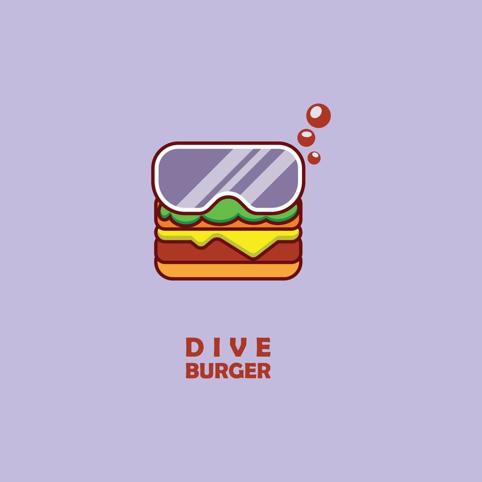 abstract vector zwemmen hamburger logo icoon.