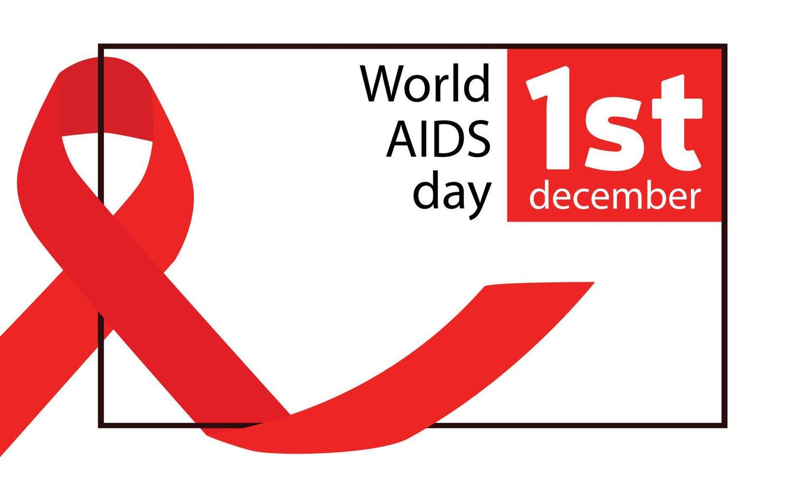 banier voor wereld AIDS dag, eerste december. vector illustratie.