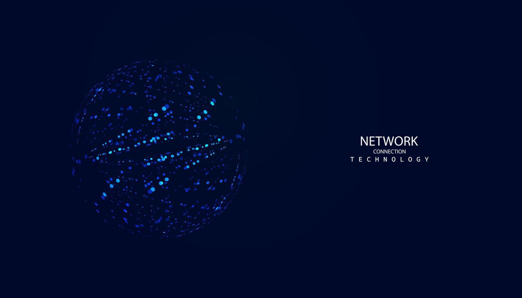 abstract digitaal cirkel internet verbinding online concept cirkel veelhoek verbonden achtergrond blauw modern futuristische vector