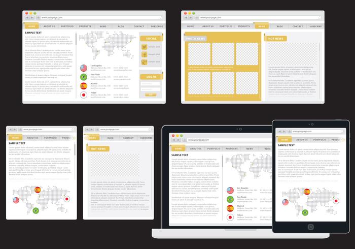 Minimalistisch Adaptief Web vector