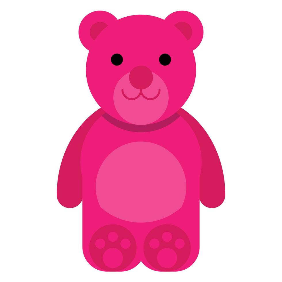 roze kleur teddy beer. vector