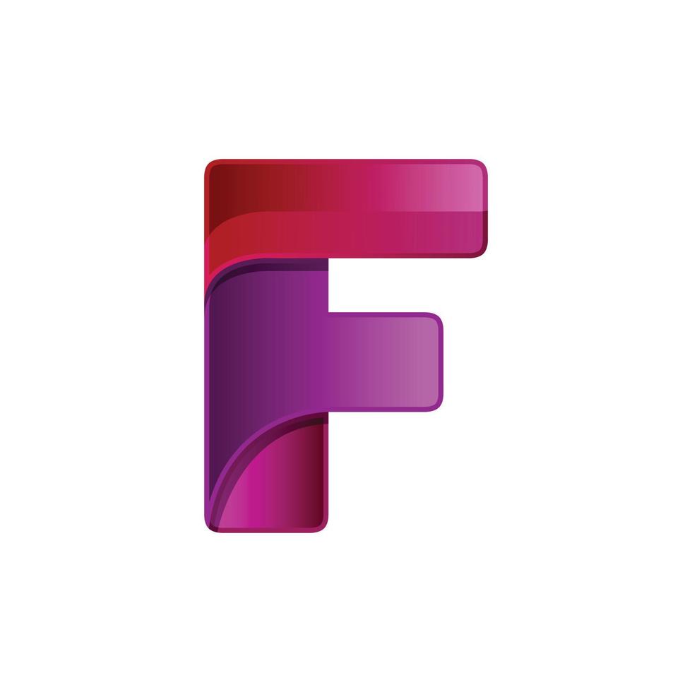 abstract brief f logo ontwerp vector