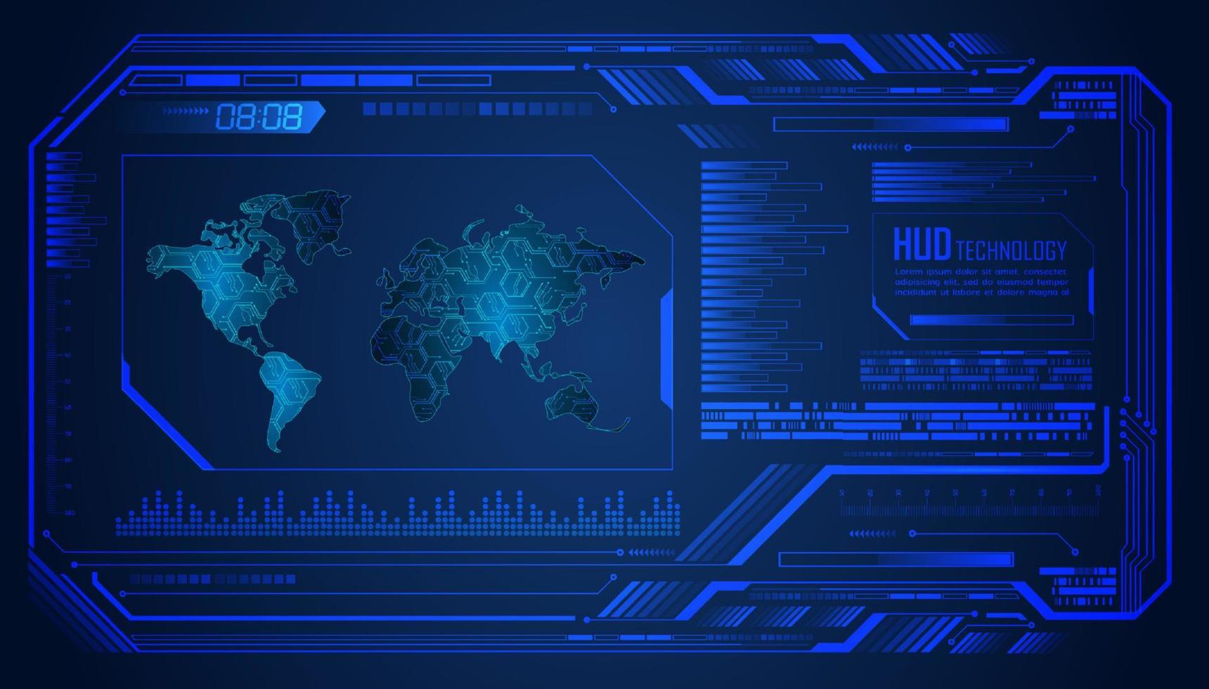 modern hud technologie achtergrond vector