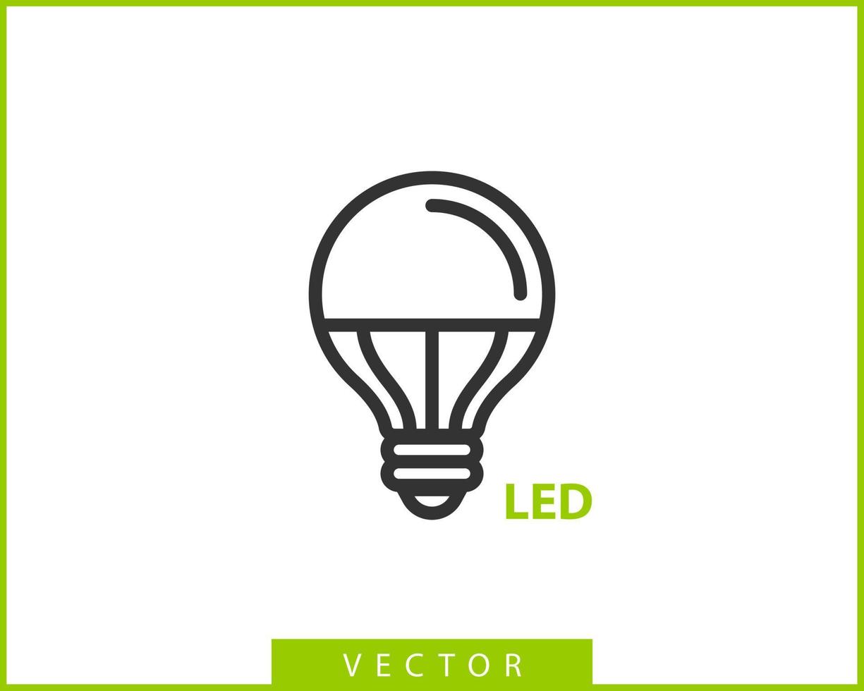 licht lamp icoon vector. gloeilamp idee logo concept. lamp elektriciteit pictogrammen web ontwerp element. LED lichten geïsoleerd silhouet. vector