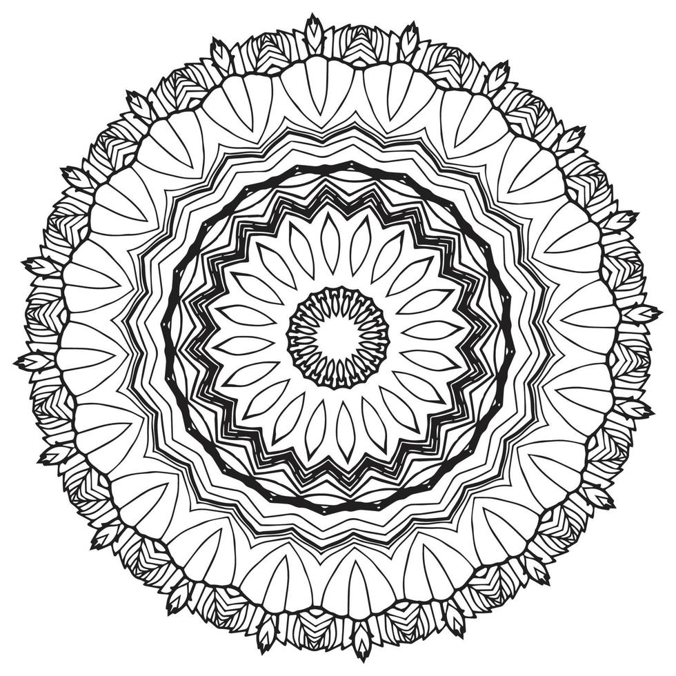 mandala kleur pagina.vintage decoratief elementen, decoratief ornament in etnisch oosters stijl schets tekening hand getekend vector illustratie