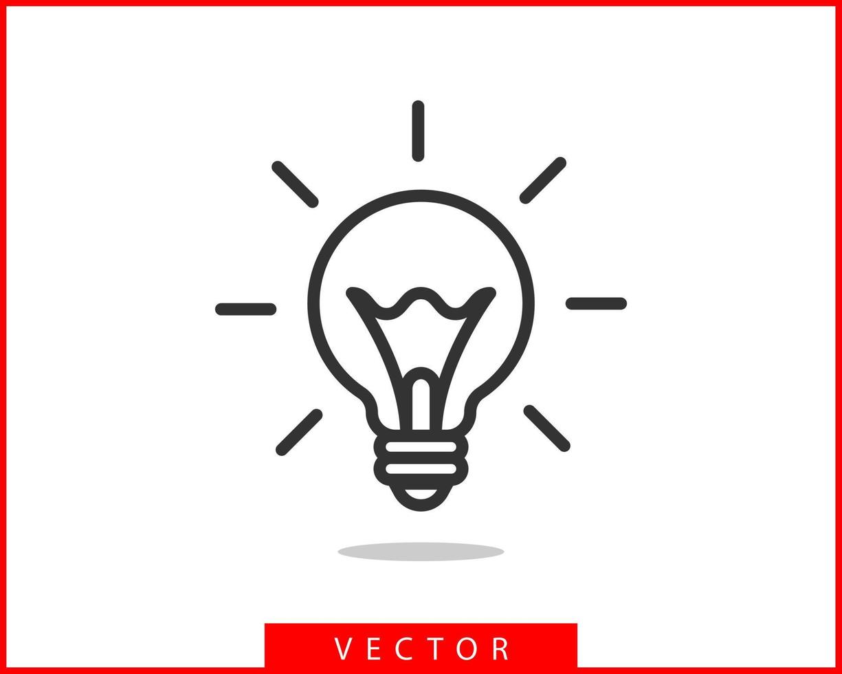 licht lamp icoon vector. gloeilamp idee logo concept. lamp elektriciteit pictogrammen web ontwerp element. LED lichten geïsoleerd silhouet. vector