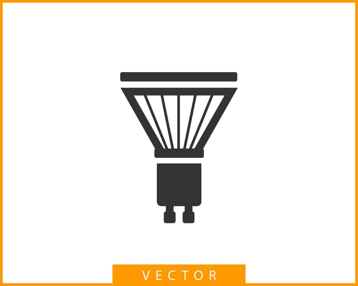 licht lamp icoon vector. gloeilamp idee logo concept. lamp elektriciteit pictogrammen web ontwerp element. LED lichten geïsoleerd silhouet. vector