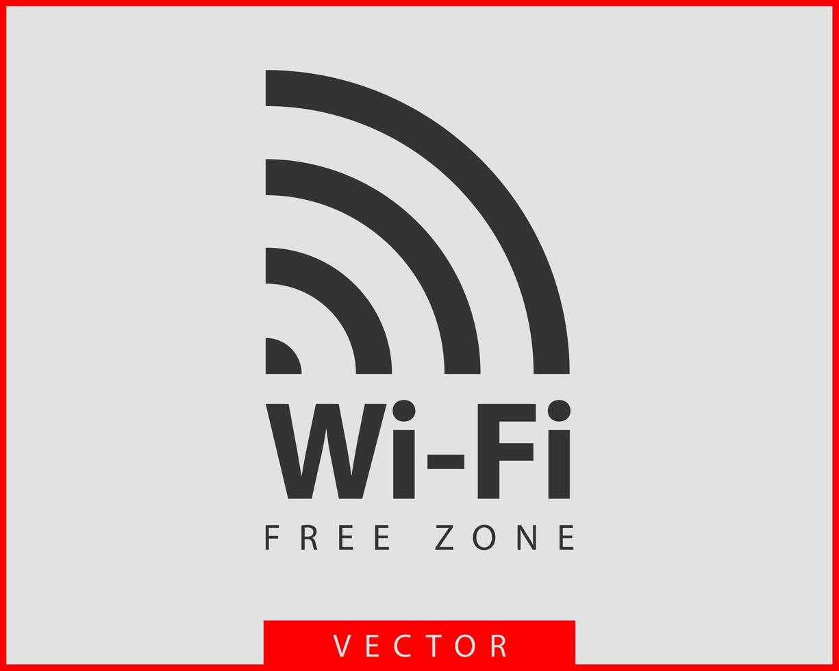 vrij wi fi icoon. verbinding zone Wifi vector symbool. radio golven signaal.