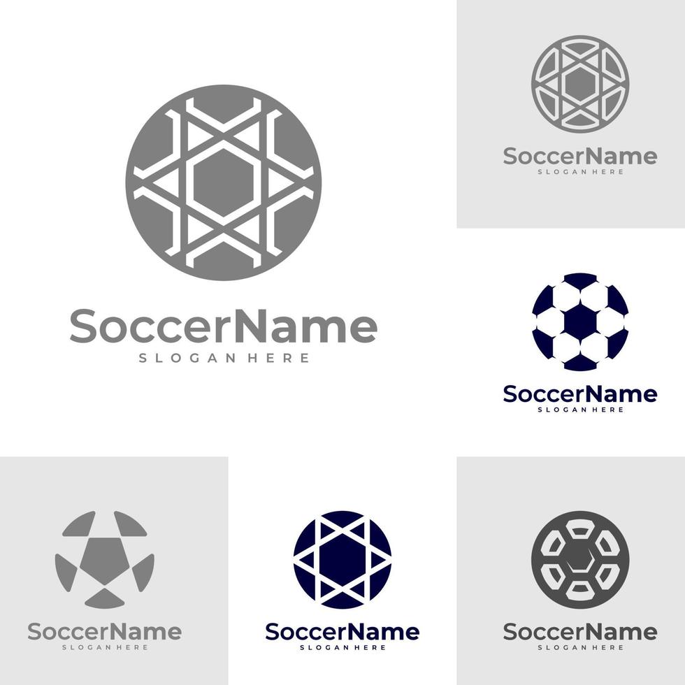 reeks van modern voetbal logo sjabloon, Amerikaans voetbal logo ontwerp vector