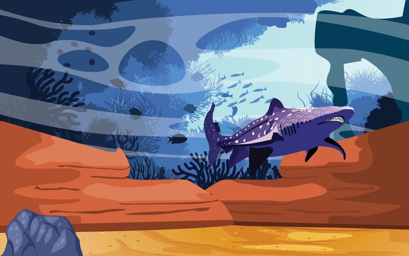 haai onderzees prachtig artwork kunst vector