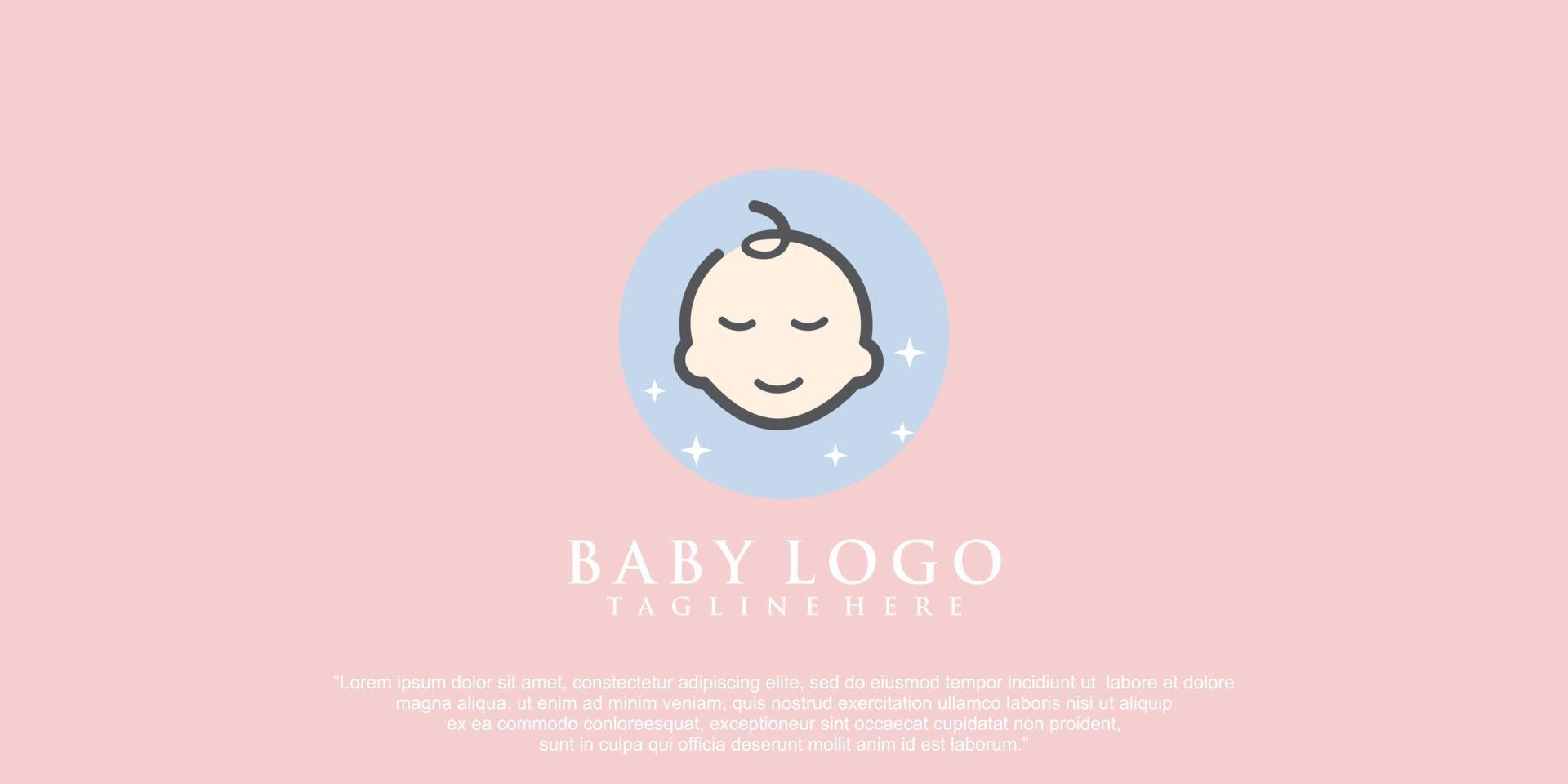 gemakkelijk baby logo ontwerp voor bussines premie vector