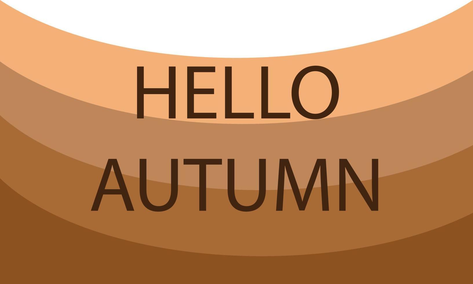 belettering Hallo herfst, vector. de opschrift Aan een oranje achtergrond. vector