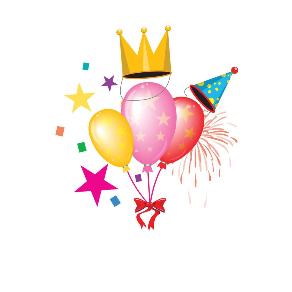 illustratie van ballonnen voor verjaardag viering vector