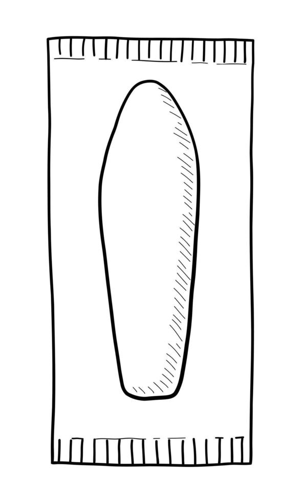 vector zwart en wit contour illustratie van een anticonceptie rectaal kaars