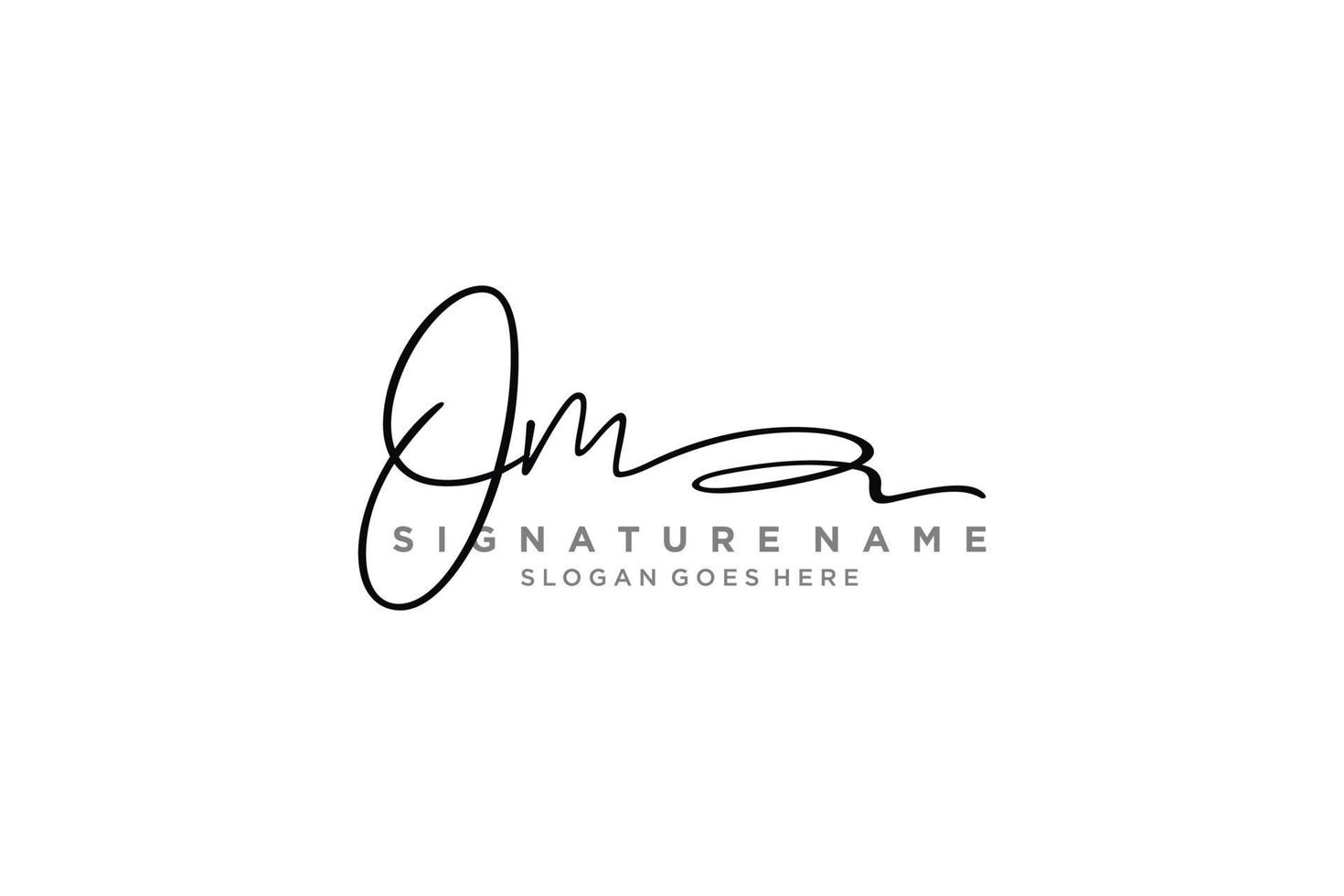 eerste om brief handtekening logo sjabloon elegant ontwerp logo teken symbool sjabloon vector icoon