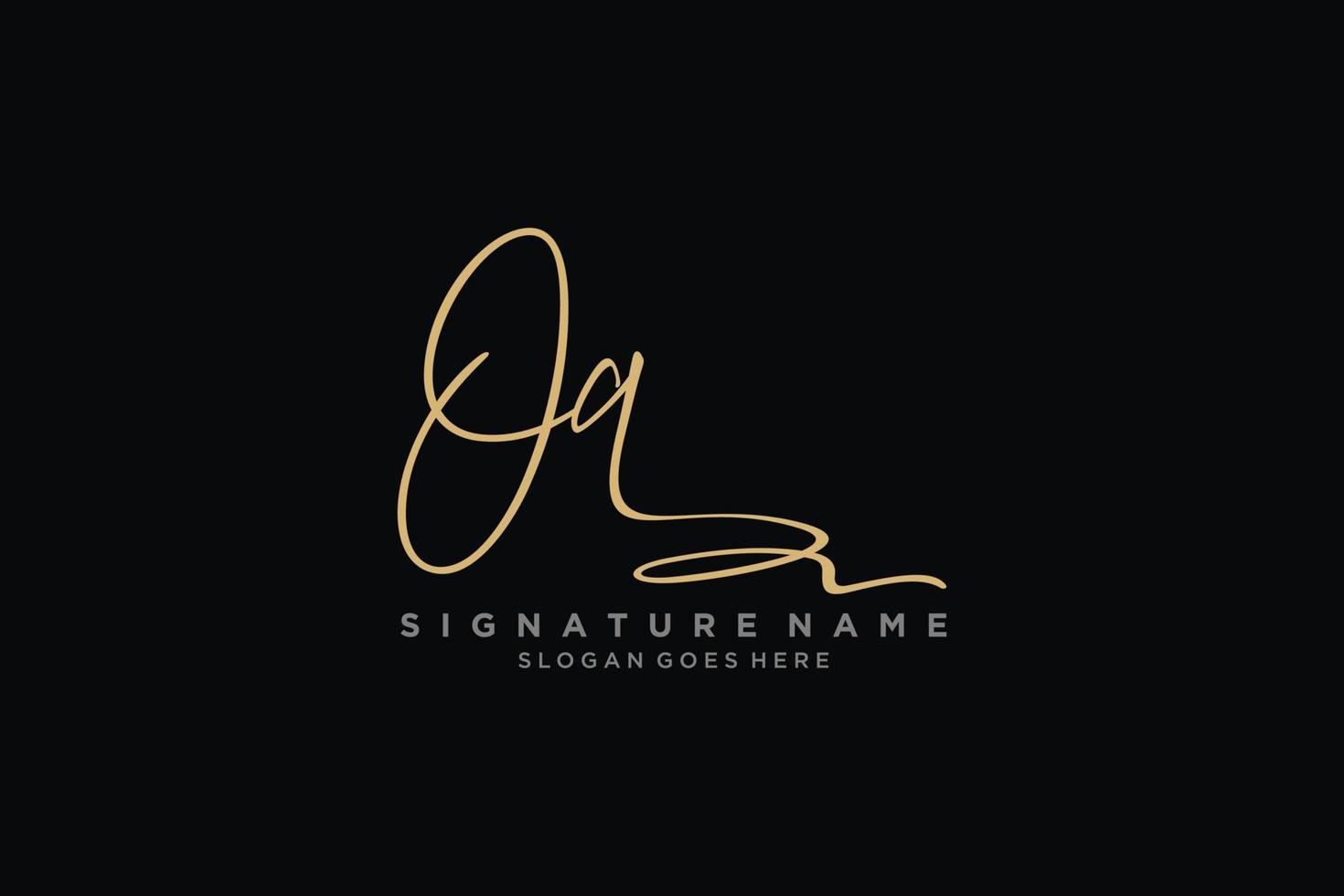 eerste oke brief handtekening logo sjabloon elegant ontwerp logo teken symbool sjabloon vector icoon