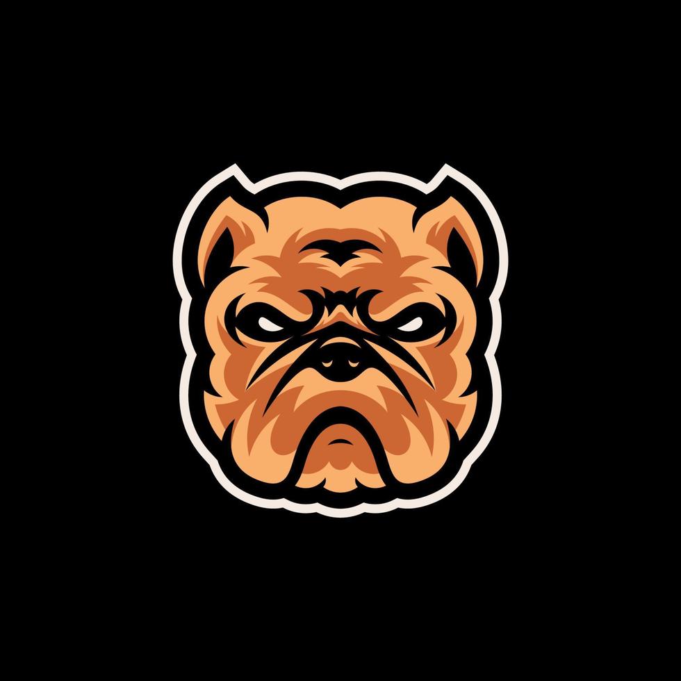 pitbull hond hoofd mascotte logo ontwerpen karakter voor sport en huisdier logo vector