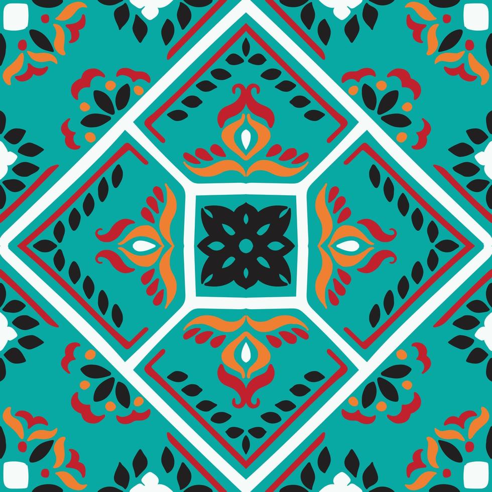 naadloos patroon met etnisch mandala ornament vector