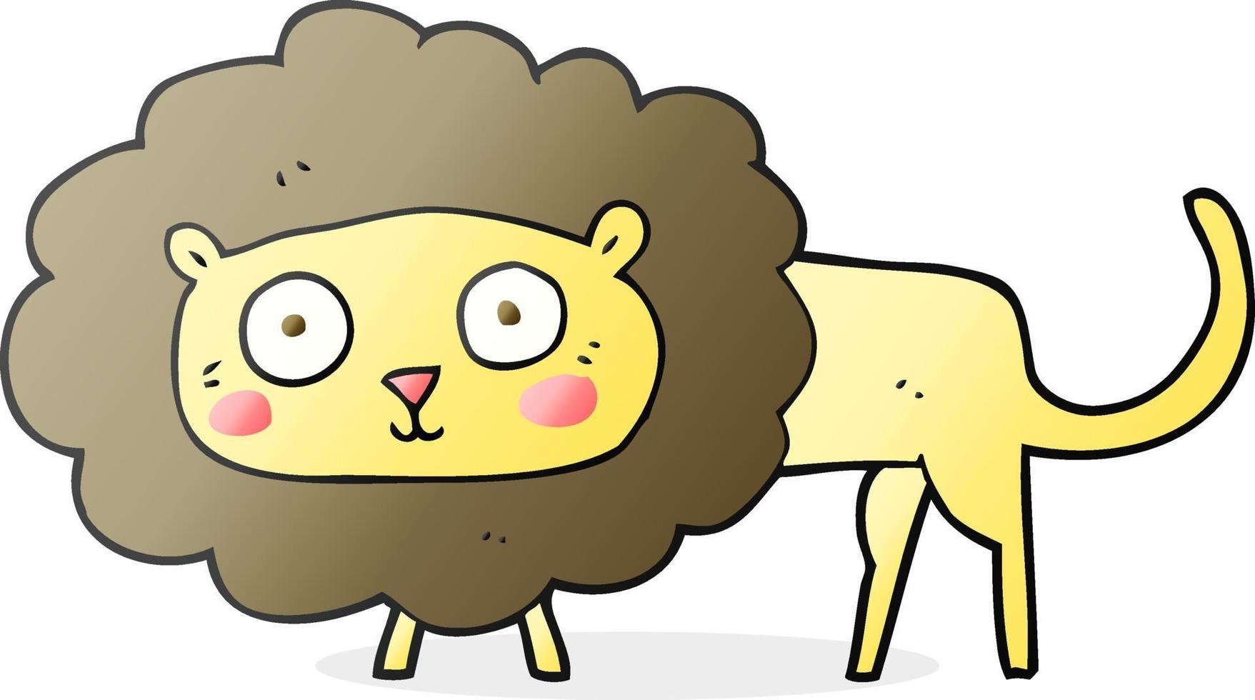 tekening karakter tekenfilm leeuw vector