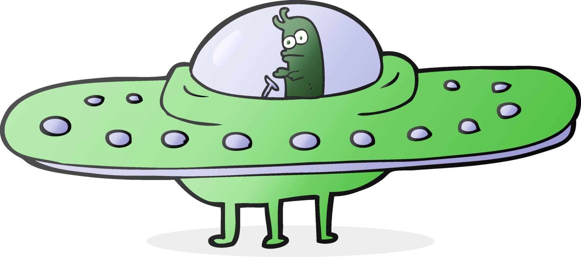 tekening karakter tekenfilm ufo vector