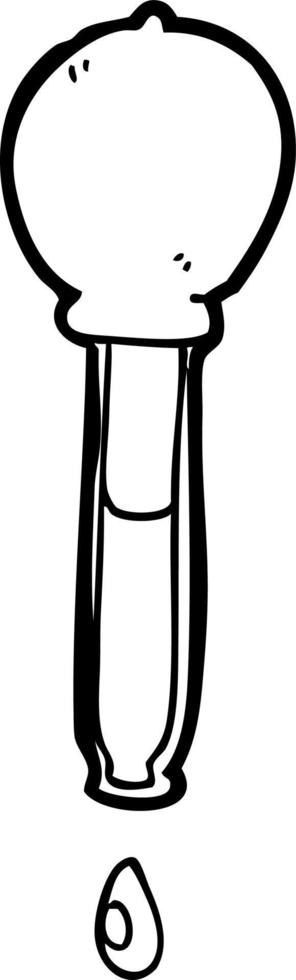 lijn tekening tekenfilm pipet vector