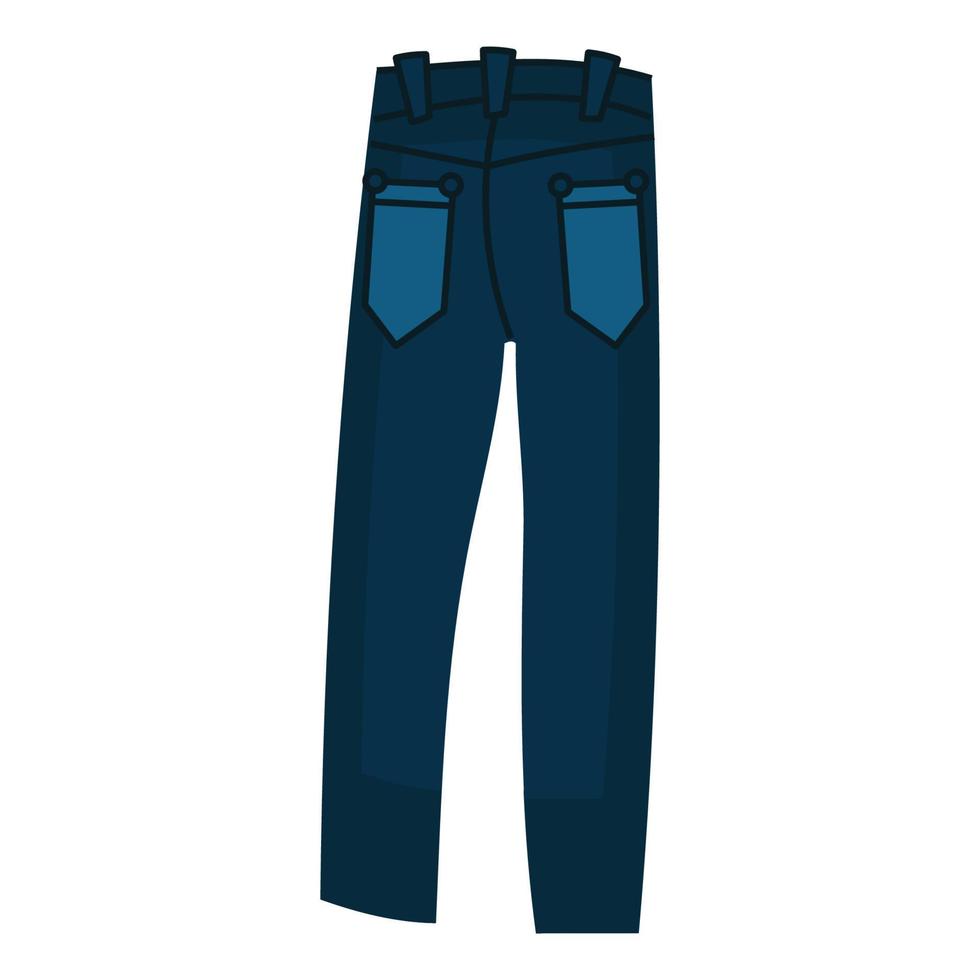 denim broek jeans . modieus kleren voor Heren. gewoontjes blauw textiel kleding en kleding fabriek broek met patches en zak. mode vector illustratie concept