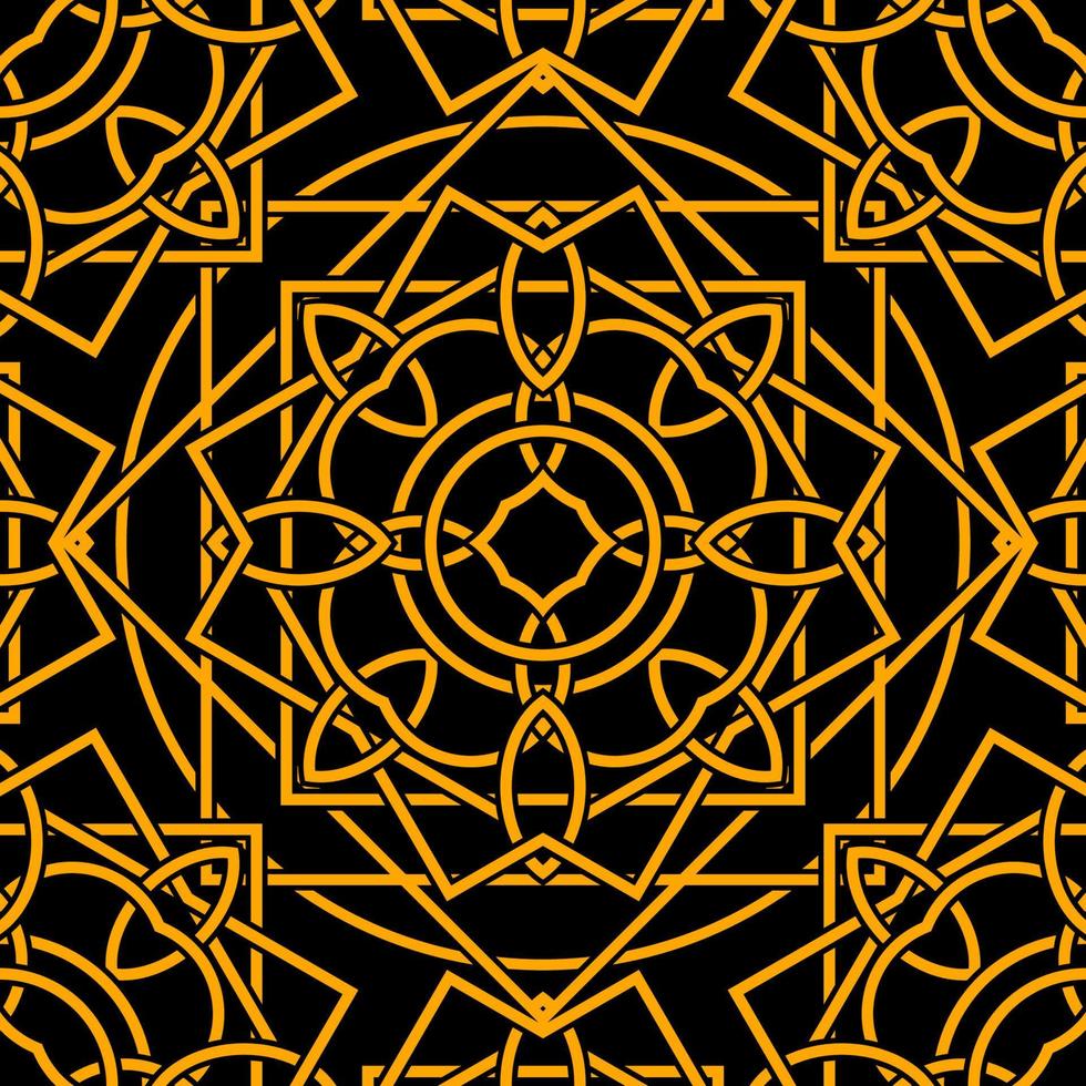 geel keltisch knopen naadloos patroon achtergrond vector
