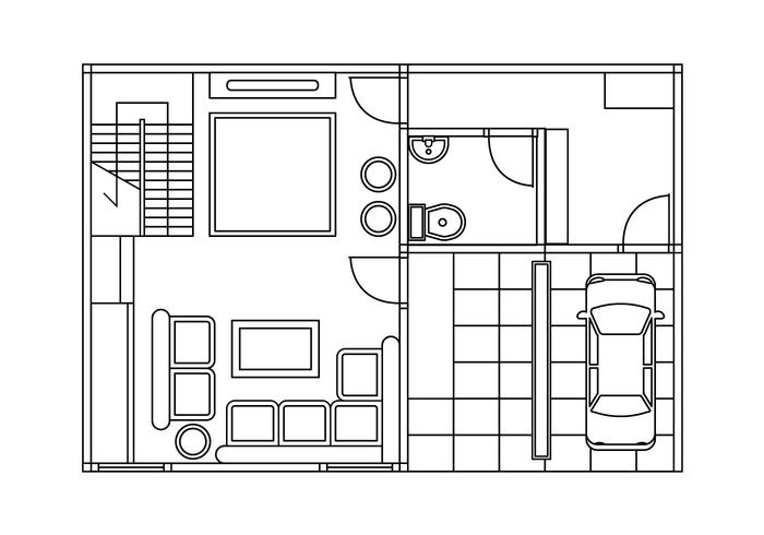 Vloerplan vector