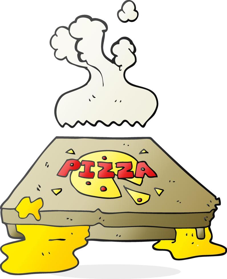 tekening karakter tekenfilm pizza vector