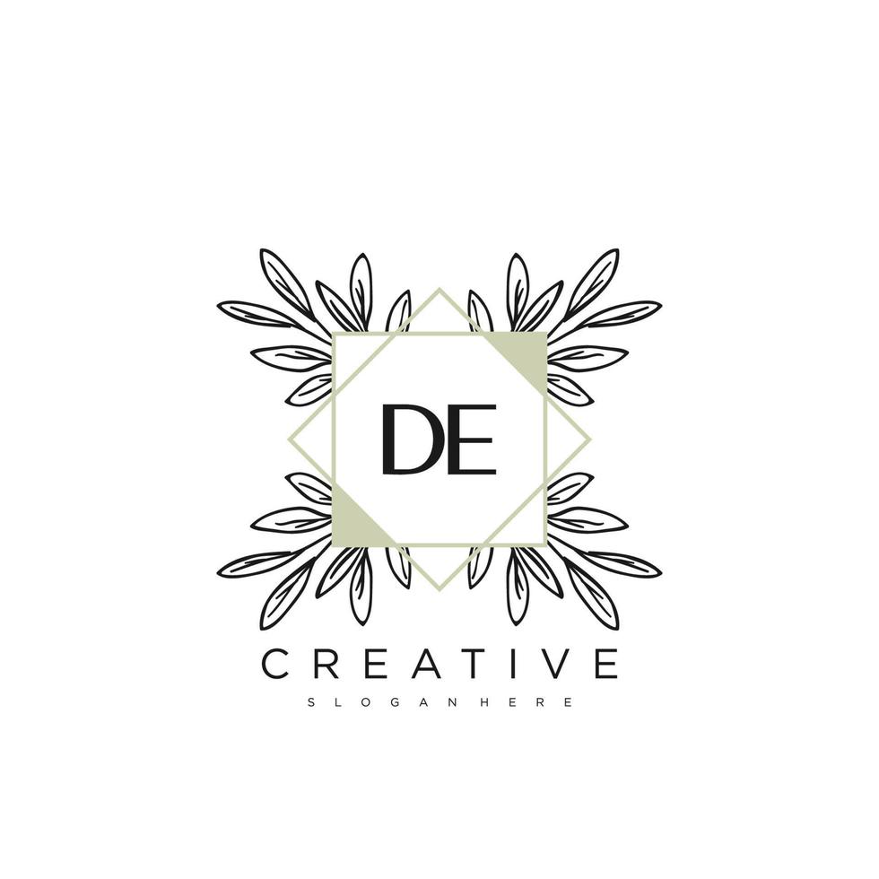 de eerste brief bloem logo sjabloon vector premie vector kunst