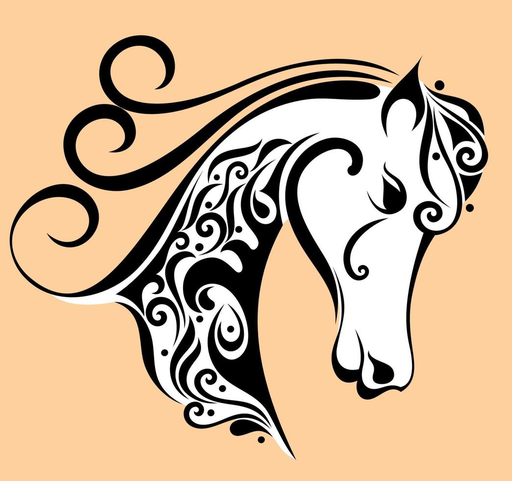 paard logo vector ontwerpsjabloon