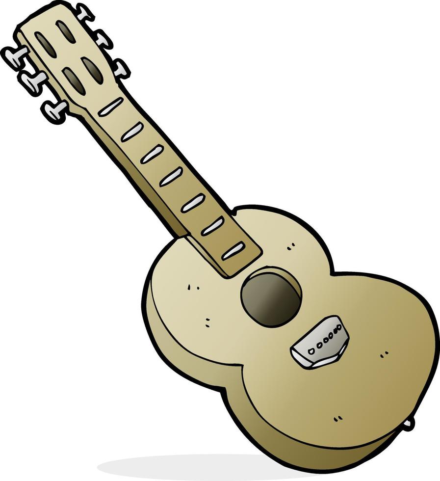 tekening tekenfilm gitaar vector