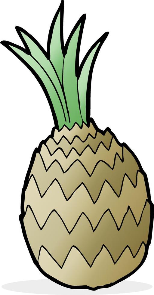 tekening tekenfilm ananas vector