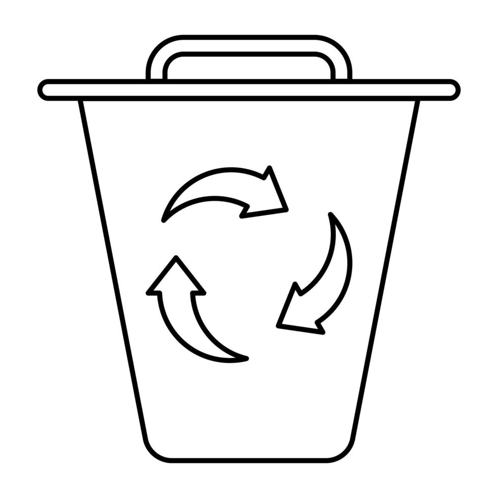 vector ontwerp van recycle bak