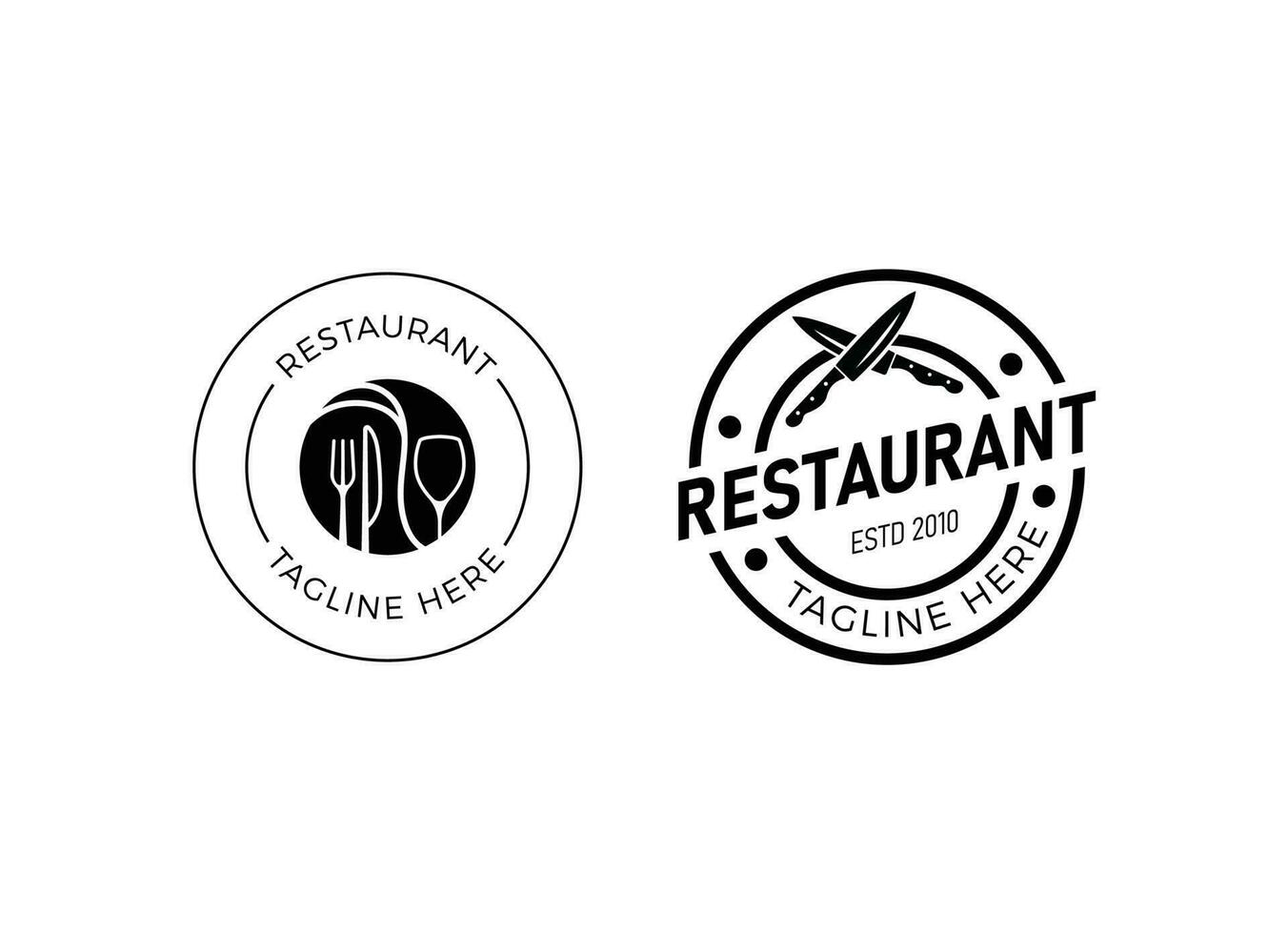 modern logo van restaurant. restaurant logo sjabloon. vector
