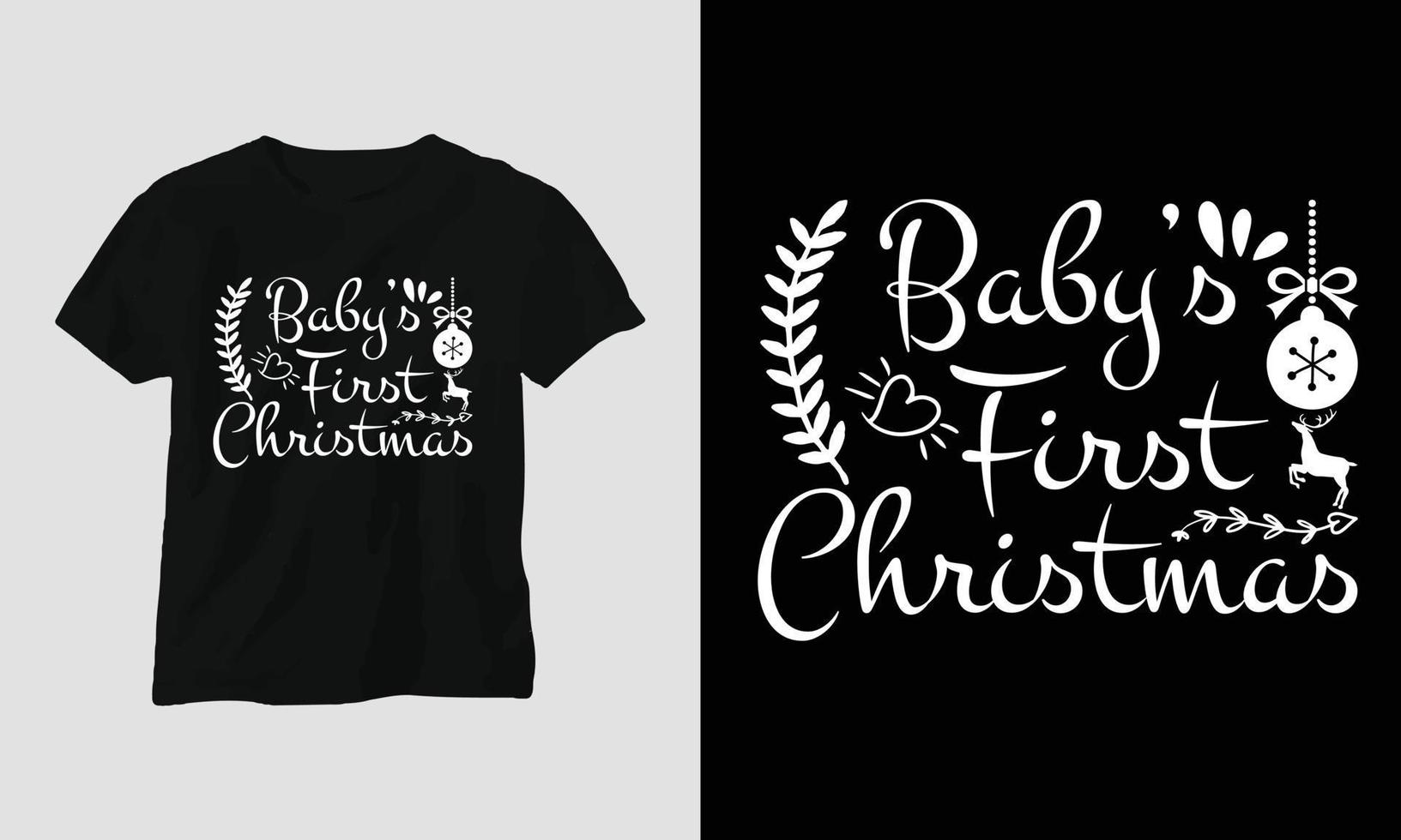 Kerstmis SVG t-shirt ontwerp, vector