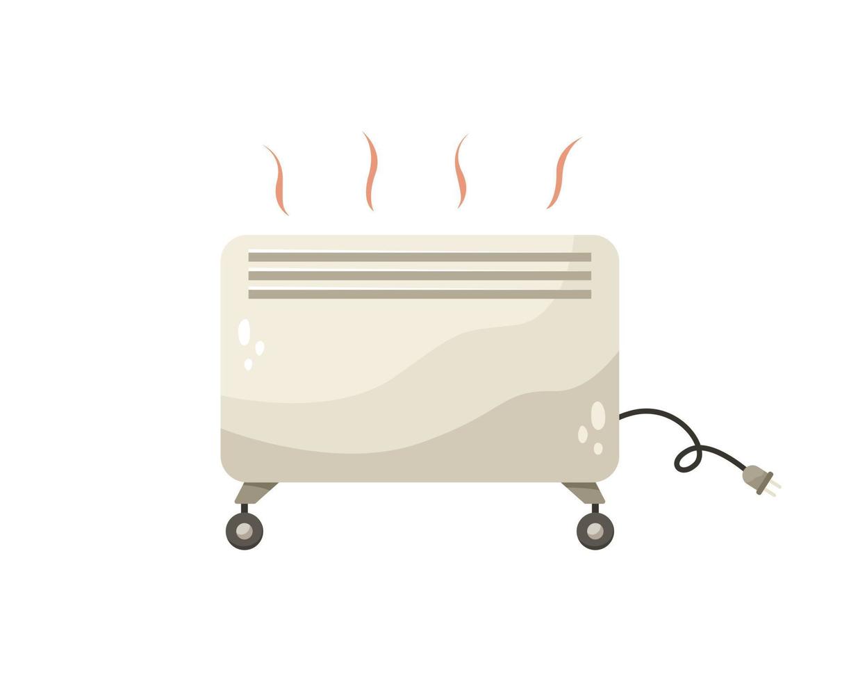 vector illustratie van een elektrisch verwarming. zijn verkoudheid in de appartement.